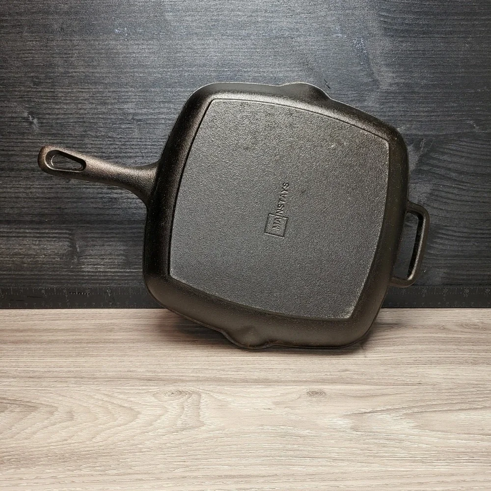 Mainstays Cast Iron Griddle Skillet Frying Camping Cookware #8